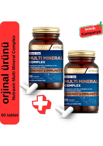 Multi Mineral Complex 2'Li Vücudun Ihtiyacı Olan 12 Mineral İçerir