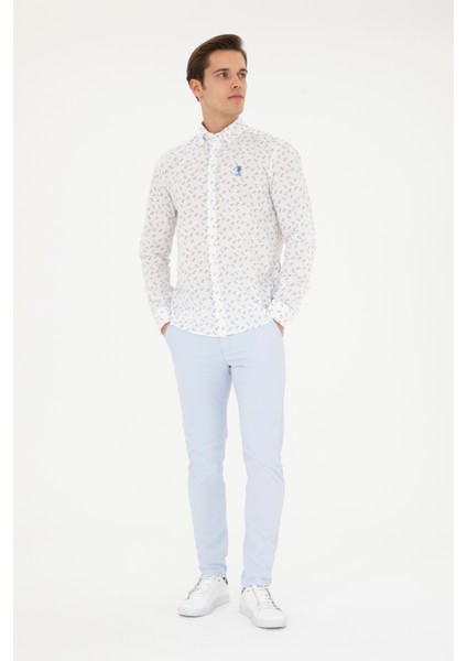 Erkek Açık Mavi Pantolon (Kanvas-Chino) 50286013-VR003