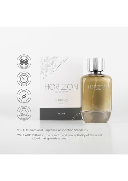 Horizon EDP Erkek Parfüm 100ml | Baharatlı ve Odunsu | Limon, Tarçın, Misk, Amber, Sedir Ağacı