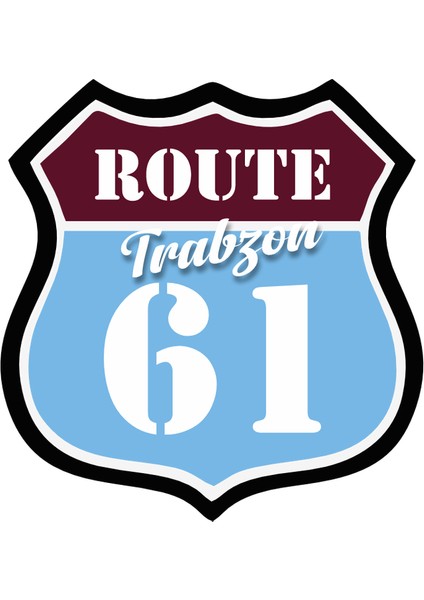 61 Trabzon Sticker 10X10 Cmrenkli Sticker