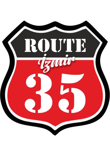 35 Izmir Sticker 10X10 Cmrenkli Sticker