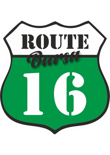 16 Bursa Sticker 10X10 Cmrenkli Sticker