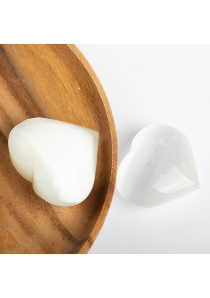 Selenit Taşı Kalp Şeklinde, Beyaz fiyatları