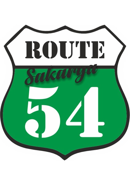 54 Sakarya Sticker 10X10 Cmrenkli Sticker