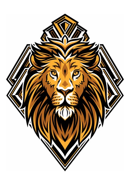 Aslan Sticker 10X10 Cmrenkli Sticker