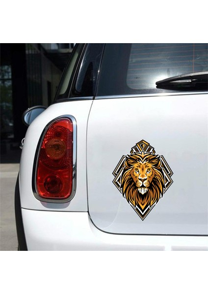 Aslan Sticker 10X10 Cmrenkli Sticker
