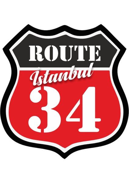 34 Istanbul Sticker 10X10 Cmrenkli Sticker