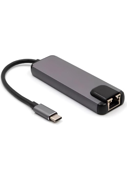 BYL-2017 Type C To Ethernet + USB + Hdmı + Kart Okuyucu Hub