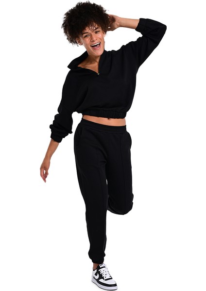Burgos Kadın Siyah Günlük Stil Sweatshirt 24KK012-SYH modelleri