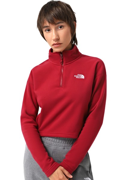 Glacier Cropped Kadın Kırmızı Outdoor Polar Nf0a855n1ıx1