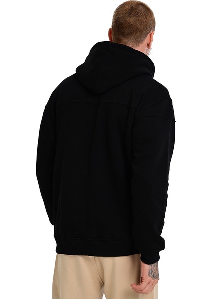 Lerida Hoodie Unisex Siyah Günlük Stil Sweatshirt 24KU001-SYH fiyatları