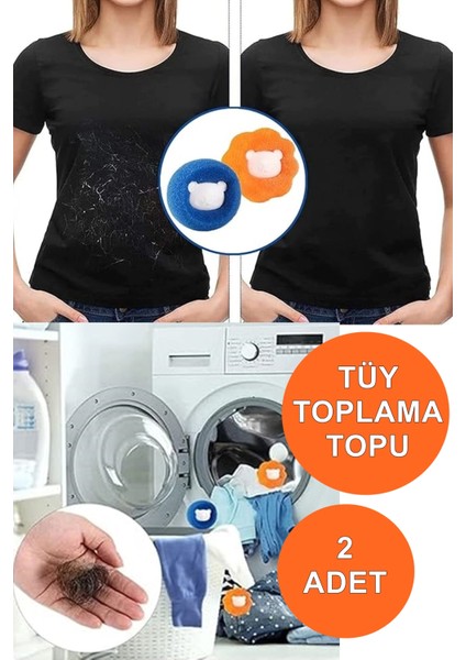 Çamaşır Makinesi Tüy ve Kıl Toplama Topu 2 Adet