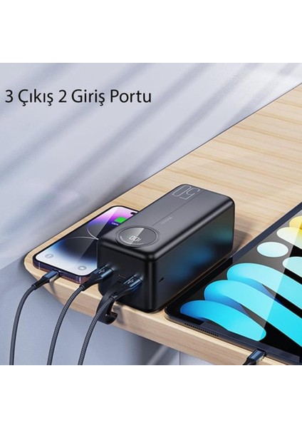 YP44 50.000 mAh Dijital Göstergeli USB 3.0 Hızlı Şarj Power Bank