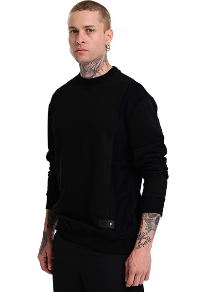 Alicante Erkek Siyah Günlük Stil Sweatshirt 24KE003-SYH