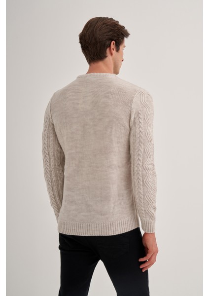 Caz 3022 Örme Detaylı Bisiklet Yaka Erkek Triko Kazak modelleri