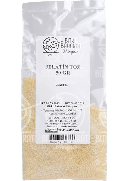 Jelatin Toz 50 gr