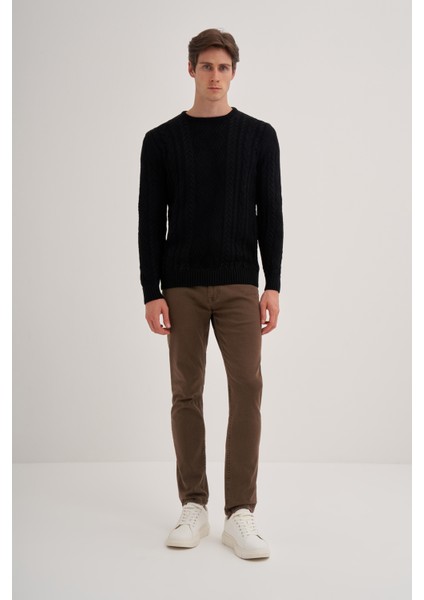 Caz 3022 Örme Detaylı Bisiklet Yaka Erkek Triko Kazak modelleri