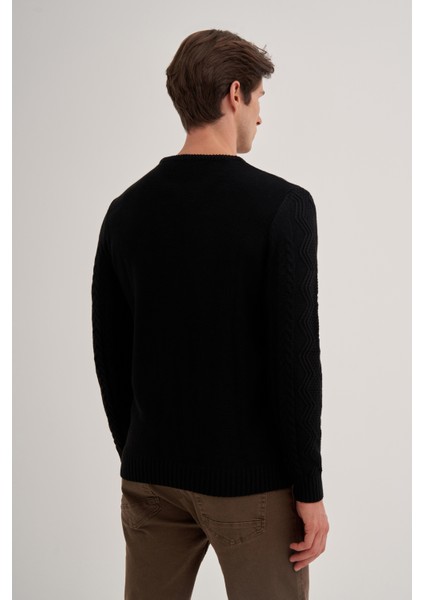 Caz 3022 Örme Detaylı Bisiklet Yaka Erkek Triko Kazak fırsatları