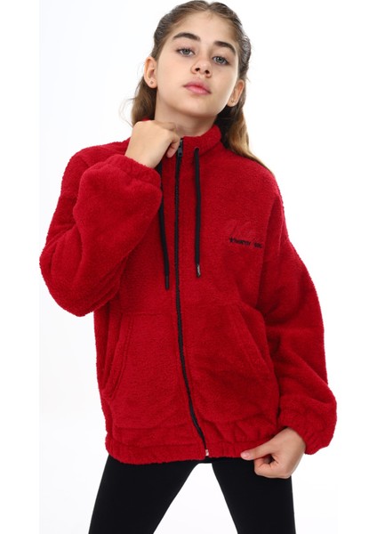 Kız Çocuk Nakışlı Peluş Hırka modelleri