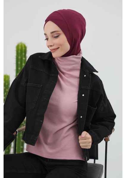 Önü Çapraz Detaylı Kışlık Tesettür Bone,TB-4RB