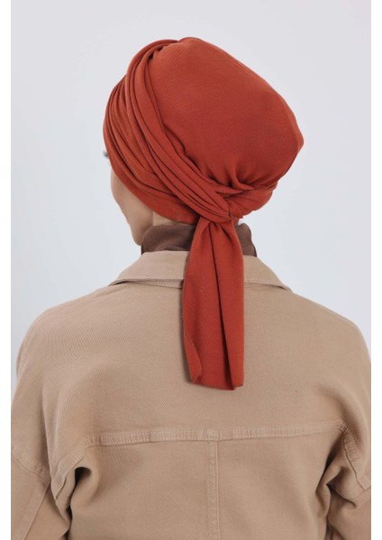 Fularlı Kışlık Bone Türban,B-81RB