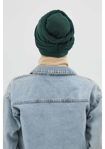 Fularlı Kışlık Bone Türban,B-81RB