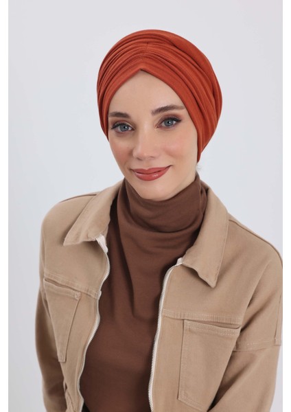 Fularlı Kışlık Bone Türban,B-81RB