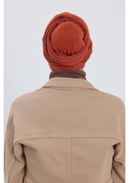 Fularlı Kışlık Bone Türban,B-81RB