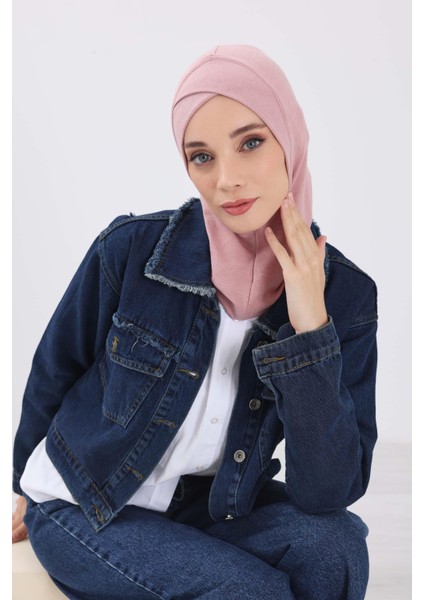 Önü Çapraz Detaylı Kışlık Tesettür Bone,TB-4RB