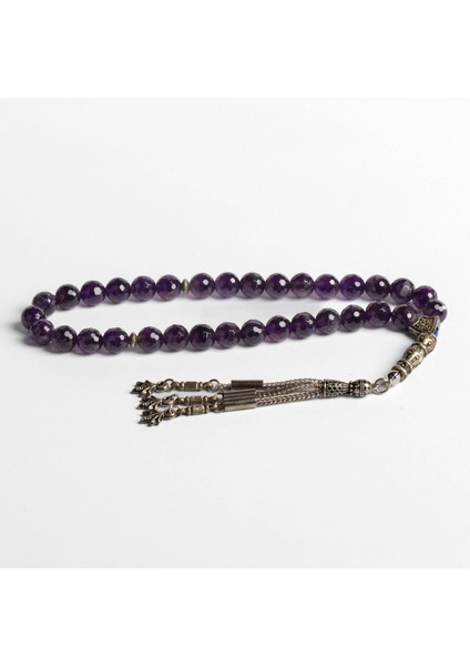 Ametist Taşı Doğal Taş Tesbih, 8mm