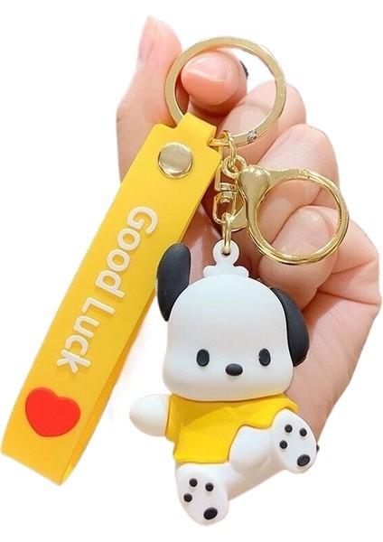 3 Karikatür Damla Kauçuk Bebek Anahtarlık Kolye Kadın Yaratıcı Çift Araba Okul Çant (Yurt Dışından)