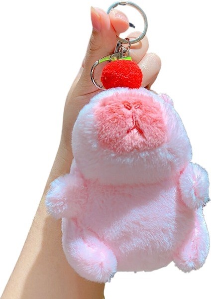3 Yaratıcı Peluş Kapibara Üfleme Kabarcıklar Anahtarlık Kolye Sevimli Çift Okul Çan (Yurt Dışından)