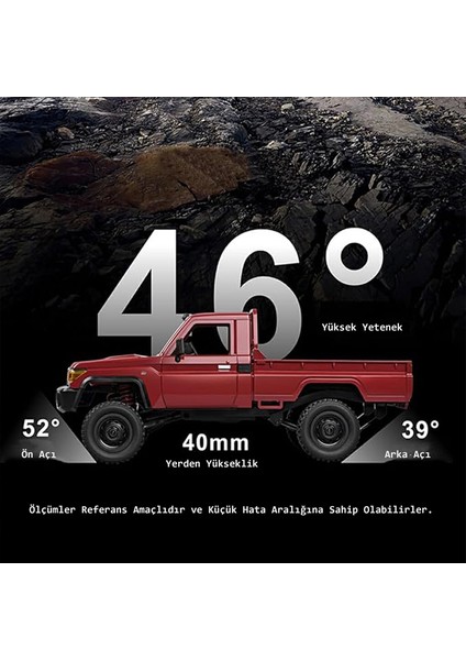 Land Cruiser 79 Rc Pickup Metal İç Aksam 2.4ghz Uzaktan Kumandalı Araba