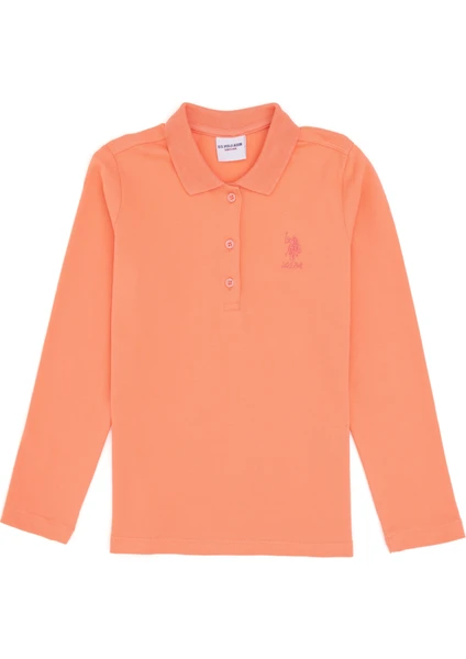 U.s. Polo Assn. Kız Çocuk Somon Sweatshirt 50296377-VR047