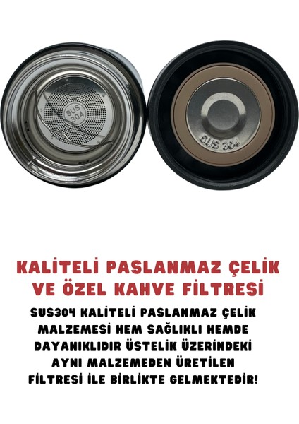 500ML Lisanslı Çift Katlı Paslanmaz Çelik Termos 8 Saat Sıcak Soğuk Hediye Kutulu Siyah fırsatları