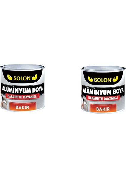 Isıya Dayanıklı 2 Adet Alüminyum Yaldız Boya Bakır 125 Ml. 2 li Paket