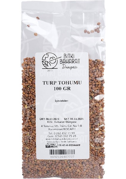 Turp Tohumu 100 gr