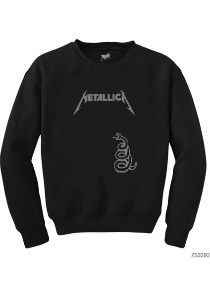 Metallica Snake Siyah Sweatshirt