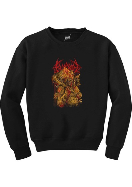 Bloodbath Skull Siyah Sweatshirt