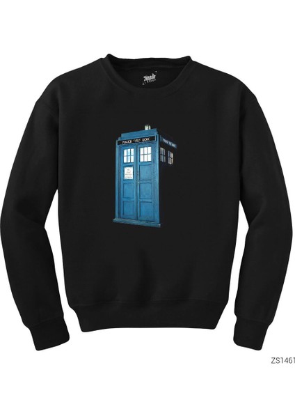 Doctor Who Tardis Siyah Sweatshirt