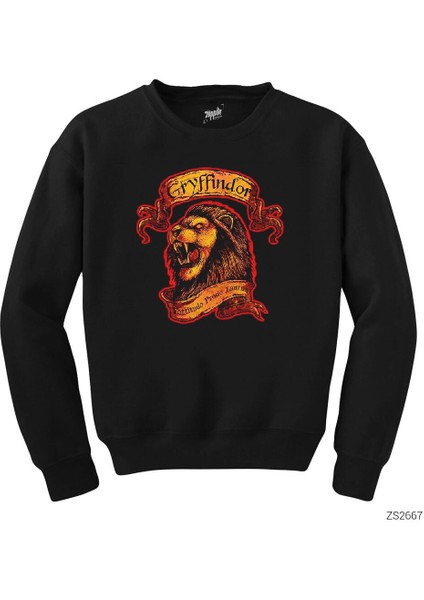Harry Potter Gryffindor Official Siyah Sweatshirt