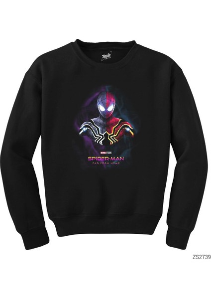 Spiderman Far From Home Siyah Sweatshirt