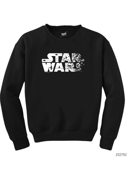 Star Wars Logo 2 Siyah Sweatshirt