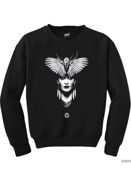 Frida Kanat Siyah Sweatshirt