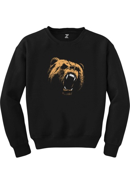 Grizzly Bear Siyah Sweatshirt