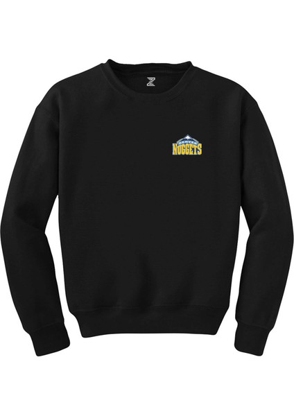 Denver Nuggets Logo Siyah Sweatshirt