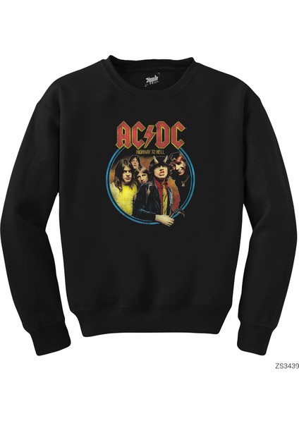 Ac Dc Highway To Hell Siyah Sweatshirt