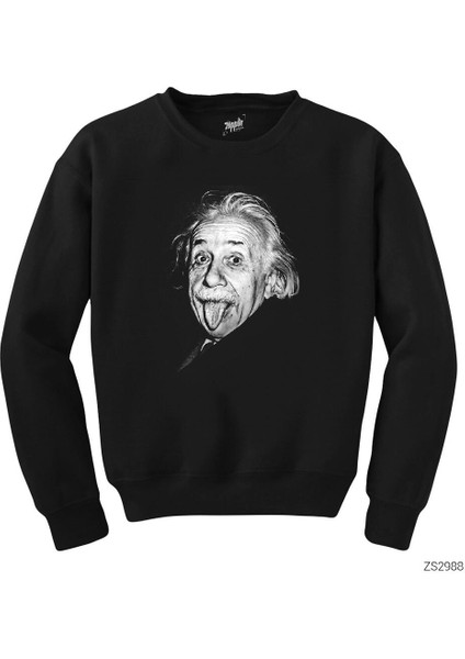 Einstein Siyah Sweatshirt