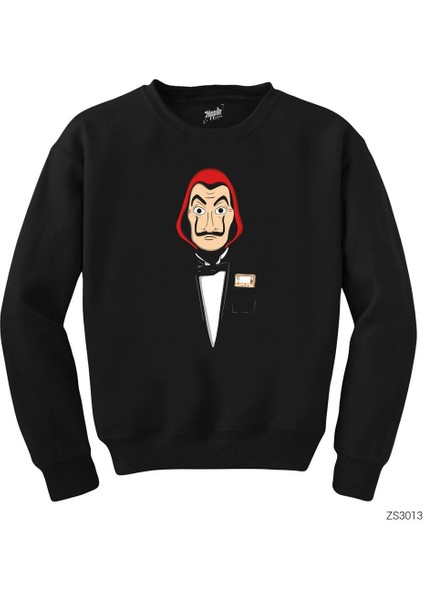 La Casa De Papel Suite Siyah Sweatshirt