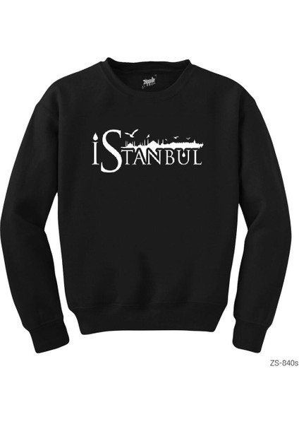Istanbul Silüet Siyah Sweatshirt